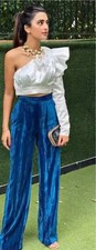 ZARA NWT Blue Purple VELVET