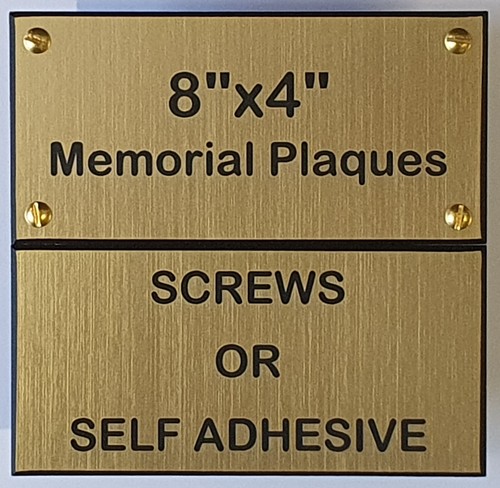 Engraved memorial plaque - engraved,