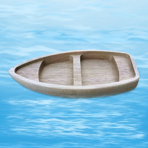 Wooden boat wood canoe - wooden,
