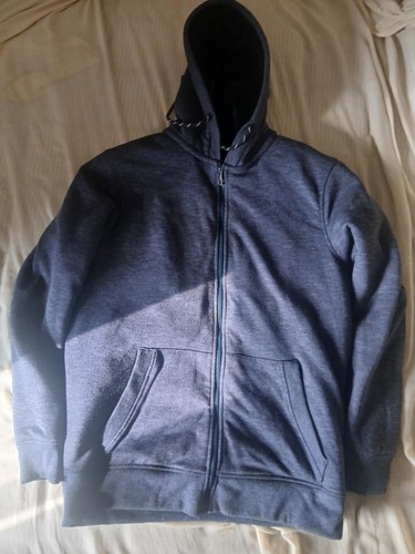 Mens hoodie grey faux - f&f, fur