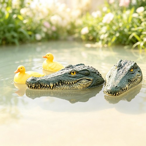 Floating crocodile head - floating, resin
