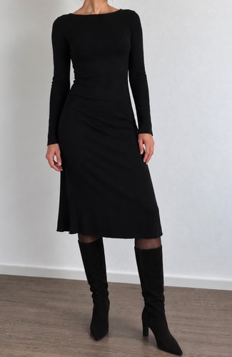 Cos black jersey midi dress - cos,