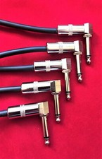 GROOVE Studio quality hand built Right angle guitar patch leads  10cm to 18cm