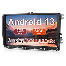9" IPS Screen Car GPS Navi Stereo Radio DAB+ Car Play & Android Auto DSP For VW