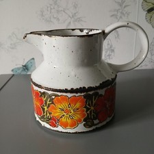 Midwinter Jug 5" Stonehenge Nasturtium Jessie Tait Pitcher Milk Vintage