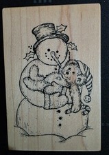 Xmas Snowman Fuzzy  Bear 1999