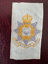 Anstie WW1 Silk - REGIMENTAL BADGES - # The Border Regt  -  (Very Scarce)