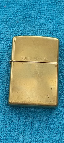 Solid brass zippo - brass, petrol