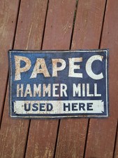 Papec Tin Sign Vintage Hammer