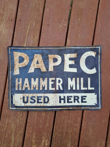 Papec tin sign - sign, vintage