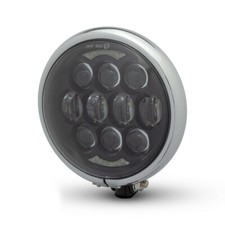 LED Headlight Black & Chrome