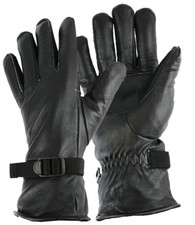 GENTS BLACK LEATHER MILITARY