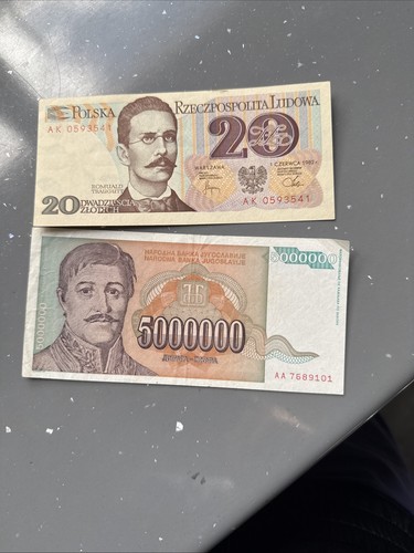Vintage old foreign bank notes - vintage,