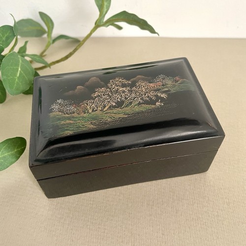 Vintage oriental box black - vintage,
