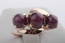 Star Ruby Ring 585 14k Rose