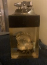 Vintage Gas Table Lighter : Lucite Pearl & Clam