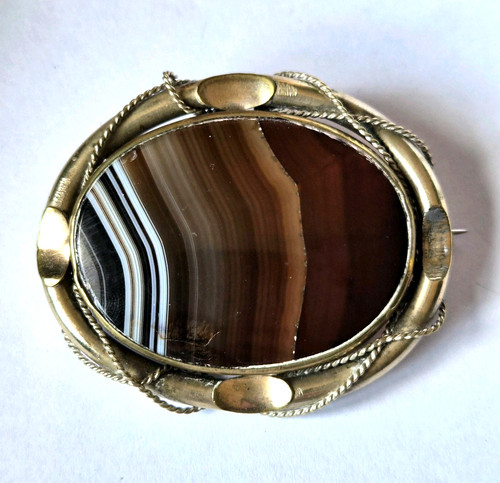 Antique victorian banded - antique, agate