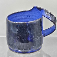 Magic Prague Studio Pottery Cobalt Blue Cup Czech Handmade