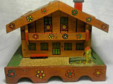 Vintage Swiss Chalet Music Box