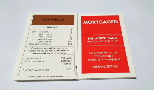 Full set monopoly deed - set,