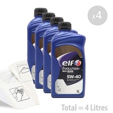 Car Engine Oil Service Kit / Pack 4 LITRES ELF Evolution 900 SXR 5w-40 4L