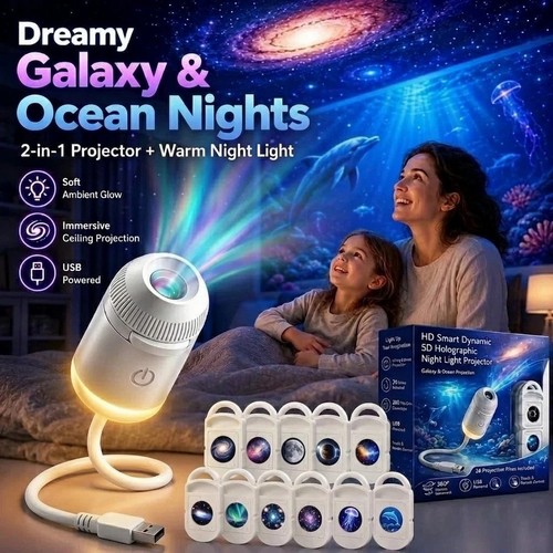 Portable led galaxy ocean - portable, 4k