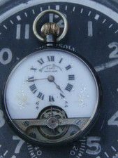 Hebdomas WW1 1918 8 day days pocket watch silver needs service in VGC clean dial