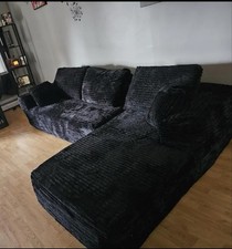 Black Chenille Striped