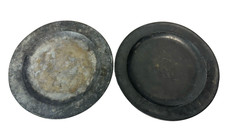 Vintage Set x2 Pewter Charger