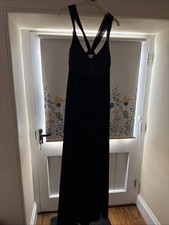 BNWOT Kaliko Black Formal Dress Sleeveless Maxi Size 14  Beaded RRP £179