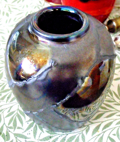 Poole pottery vase - /, ginger