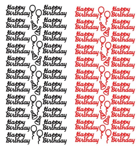 Happy birthday stickers red - stickers,