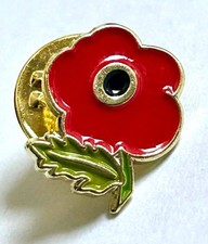 Poppies Day Red Flower Pin