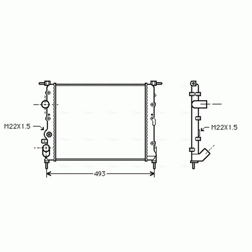 Radiator for renault kangoo - radiator,