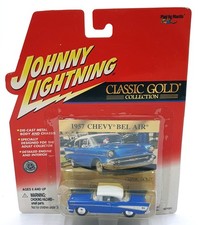 Johnny Lightning 1/64 Scale 404-09 - Classic Gold 1957 Chevy Bel Air - Blue