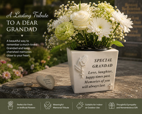 Grandad memorial rose bowl - grandad,