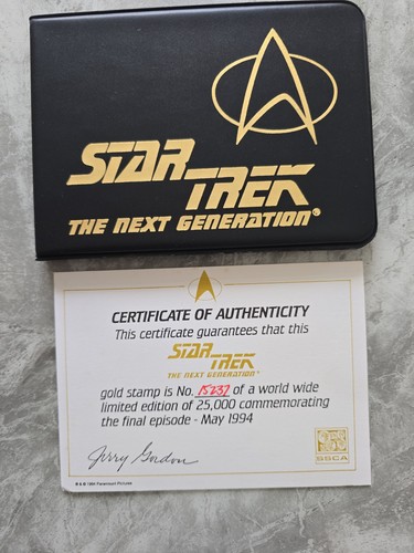 Star trek 1996 gold stamp - star,