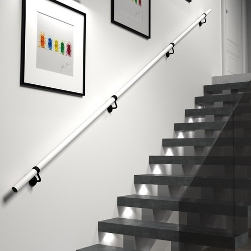 Matt white indoor stair - matt,