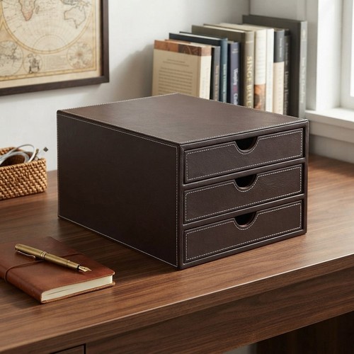 Sleek faux leather document - sleek,