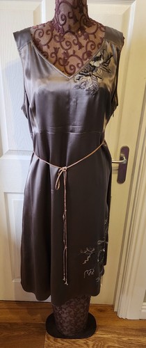 Nitya sleeveless brown silk