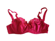 Charnos Sienna Burgundy Underwired Partial Embroidered Full Cup Bra UK 32C