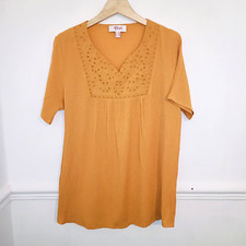Afibel Womens Top Orange Size
