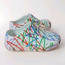 Native Jefferson Print Crayola Scribble Toddler Sea Shoes UK 8 EU 25