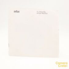 Braun Nizo S2 Super 8 Cine Camera German Language Instruction Manual OT-2329