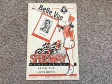 * BELLE VUE v SOUTHAMPTON 9/8/58 speedway programme