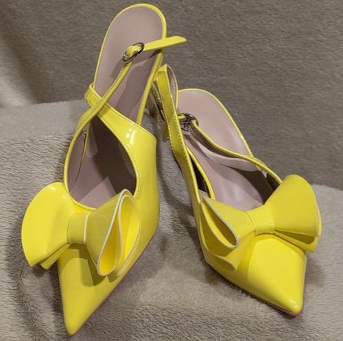 Women yellow slingback - yellow,