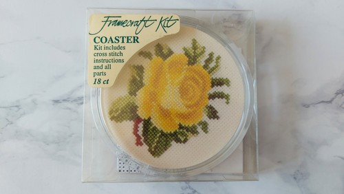 Cross stitch coaster kit - cross,