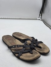Earth Spirit Shoes Womens Size 8.5 Black Thong Sandals Gelron 2000 WMES26ER003