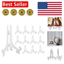 12 Pack Clear Acrylic Easels -