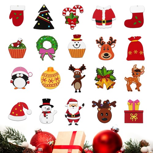 Pcs wooden christmas theme - 20,